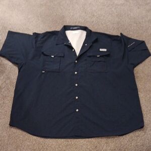 Men's Navy Blue Short Sleeve Shirt